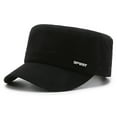 thumbnail image 5 of Holzkary Flat Caps Hats for Men 2025 Trendy Cheers.Us Men Cotton Cap Cadet Hat Trucker Dad Hat Flat Top Adjustable Classic Baseball Cap Black One Size, 5 of 6