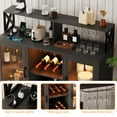 thumbnail image 3 of Yesurprise LED Wine Cabinet with Storage Shelf, Freestanding Liquor Cabinet for Living Room, Dining Room, 3 of 7
