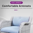thumbnail image 3 of POCASSY Wicker Rocking Chair Swivel Chairs - 2 Piece Oversized Rocker Patio Accent Chairs Set Rattan Rocking Chair for Outdoor Porch Deck Garden Backyard (Light Gray/Baby Blue), 3 of 9