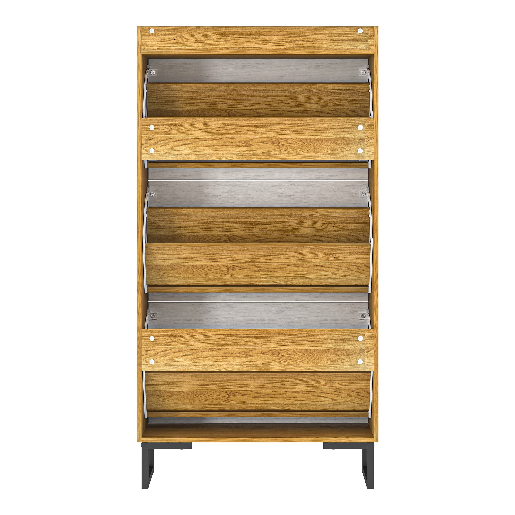 YYAo Entryway Shoe Cabinet, Shoes Storage Organizer Narrow Shoe Storage Rack with Flip Doors, Tipping Bucket Shoe Cabinet for Closet, Living Room, Brown YYAo Entryway Shoe Cabinet, Shoes Storage Organizer Narrow Shoe Storage Rack with Flip Doors, Tipping Bucket Shoe Cabinet for Closet, Living Room, Brown