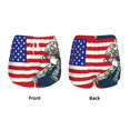 thumbnail image 3 of Balery American Astronaut Runs Forward Pantalones cortos deportivos para mujer con forro y dos bolsillos, elásticos, para entrenamiento, gimnasio, yoga-X-Large, 3 of 7