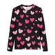 thumbnail image 3 of Blusas y camisas de manga larga con cuello redondo Camisas con estampados de manga larga Cuello redondo lindo Blusas casuales elegantes Ropa Camisas de cuello redondo Niña Top de poliéster, 3 of 4