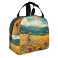thumbnail image 2 of Disketp Field Style Bicycle Young Sunflower for Insulated Lunch Bag for Women and Men, Perfect for Work, Hiking, Picnic, 2 of 8