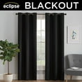 thumbnail image 3 of Eclipse Microfiber Blackout Grommet Curtains, Solid Thermaback Window Curtains (1 Panel), 42 In wide x 95 In long, Black, 3 of 3
