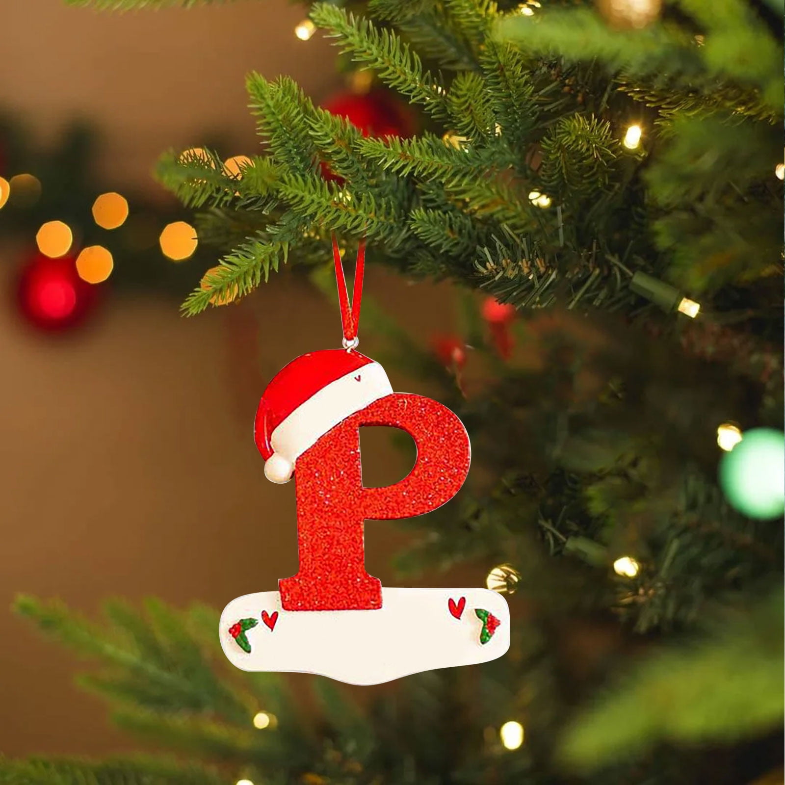 CHGBMOK Christmas Decorations 26 Pieces Christmas 26 Letter Ornaments