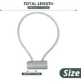 thumbnail image 2 of Magnetic Curtain Tiebacks, Convenient Drape Tie Backs - Decorative Rope Holdback Holder for Small, Thin or Sheer Window Drapries (Grey, 2 Pack-C), 2 of 2