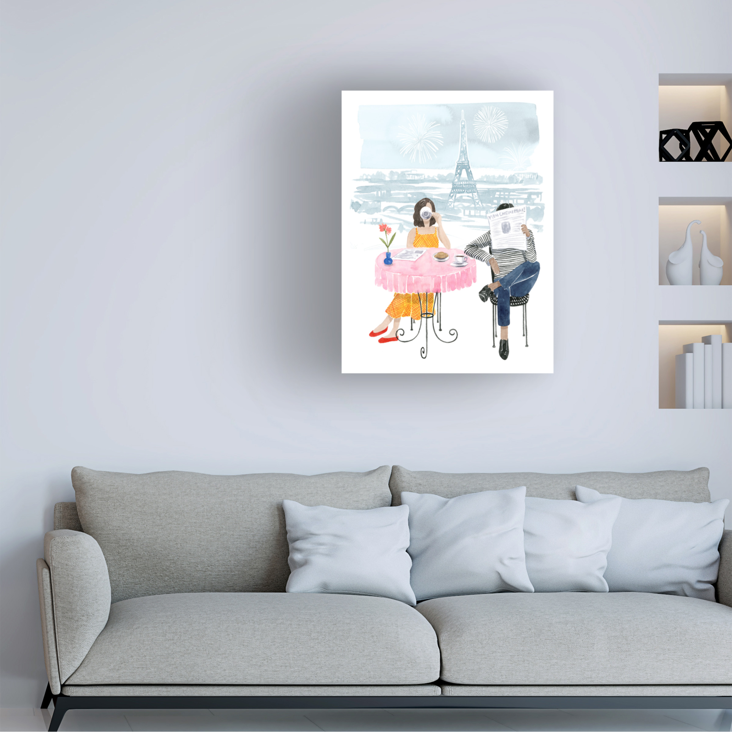 Grace Popp 'Paris in Love II' Canvas Art