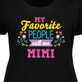 thumbnail image 4 of Inktastic My Favorite People Call Me Mimi with Flowers Women's Plus Size T-Shirt, 4 of 5
