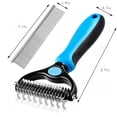 thumbnail image 2 of Luckky Pet Pro Grooming Tool,Double-Sided Dematting Comb & Undercoat Rake,Ergonomic Non-Slip Handle,Extra-Wide Deshedding Brush,Professional Grooming Comb for All Medium to Large Pets, 2 of 7