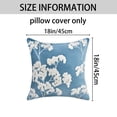 thumbnail image 7 of Unique Bargains Velvet Throw Pillow Covers with Blossom Pattern Pack of 2 Blue 18" x 18", 7 of 7