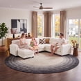 thumbnail image 5 of Bonzy Home Convertible Sectional Sofa Couch for Living Room With Ottoman Oat, 5 of 8