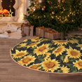 thumbnail image 6 of KLL Vintage Black Plaid Sunflower Christmas Tree Skirt 36" ,Party Decorations Farmhouse for Christmas Decorations Holiday Party, 6 of 6
