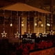 thumbnail image 2 of Cortina de luces de estrella de cinco puntas, cadena de luces de cortina de estrellas, decoración de habitación navideña, luces LED, ambiente de campamento al aire libre, luces intermitentes, 2 of 6
