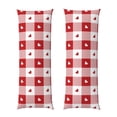 thumbnail image 1 of Balery Plaid Heart Funda Protectora para Almohada Corporal de Algodón Hipoalergénico con Cierre(55 x 21 pulgadas), Almohadas No Incluidas, 1 of 7