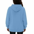 thumbnail image 4 of Womens Hoodies Pullover Comfy Hooded Oversized Long Sweatshirts Ladies Casual Fall Sweaters Tops with Pockets Sky Blue L, 4 of 4