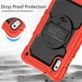 thumbnail image 6 of JiaheCover for Lenovo Tab M9 (2023) 9.0" Built-in Screen Protector Case,Shockproof Heavy Duty with 360° Rotating Kickstand Adjustable Shoulder Strap Three-Layer Protection Case,Red + Black, 6 of 8