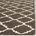 thumbnail image 3 of Safavieh Dhurries Brad Geometric Runner Rug, Brown/Ivory, 2'6" x 10', 3 of 8