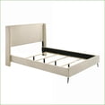 thumbnail image 4 of Bedroom Furniture Set Queen Size with 2 Nightstands & Bench, Cream Wide Wale Corduroy | Fabric+Metal,MDF+LVL | Wingback Beds, 4 of 10