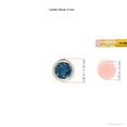 thumbnail image 3 of Angara Natural 6mm London Blue Topaz Solitaire Pendant Nacklace in 14K Rose Gold for Women, 3 of 8