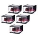 thumbnail image 1 of 5 cajas de zapatos desmontables, transparentes, apilables y de plástico, organizador de zapatos a prueba de polvo para el hogar y el dormitorio (tamaño pequeño, negro)., 1 of 5