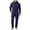 Blue, variant on Turilly Mens Outfits 2 Piece Hooded Jumpsuit One Piece Workwear Coverall With Cargo Pockets Elastic Waist Long Sleeve