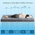 thumbnail image 2 of WILLYO STORE Memory Foam Mattress Topper,4 Inch King Mattress Topper Pressure Relief with Cooling Gel and Removable & Washable Embossed Cover, CertiPUR-US & Oeko-TEX Certified, Grey, King, 2 of 8