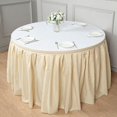 thumbnail image 5 of BalsaCircle 21 feet x 29" Polyester Banquet Table Skirt Beige, 5 of 6
