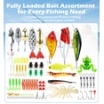 thumbnail image 3 of GOANDO Fishing Lures, 78pcs Fishing Gear Included Tackle Box for Bass/Saltwater/Trout/Worms, Fishing Gifts for Men, 3 of 8