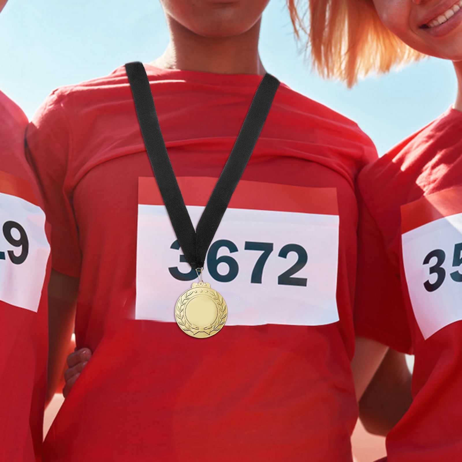 GUIYONG 20pcs Sports Medal Lanyards Durable Neck Ribbons with Snap Clips for Award Medals Ideal for Competitions and Events Black