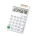 thumbnail image 1 of Tignapoo KK-320 Dual Power Solar Calculator with 8-Digit Display, Concave Buttons, and AG10 Battery in White, Pink, or Sky Blue, 1 of 6