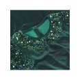 thumbnail image 6 of Sunny Fashion Girls Dress Emerald Green Velvet Sequin Keyhole Pleated Christmas Santa Winter Festival 8 Years, 6 of 8
