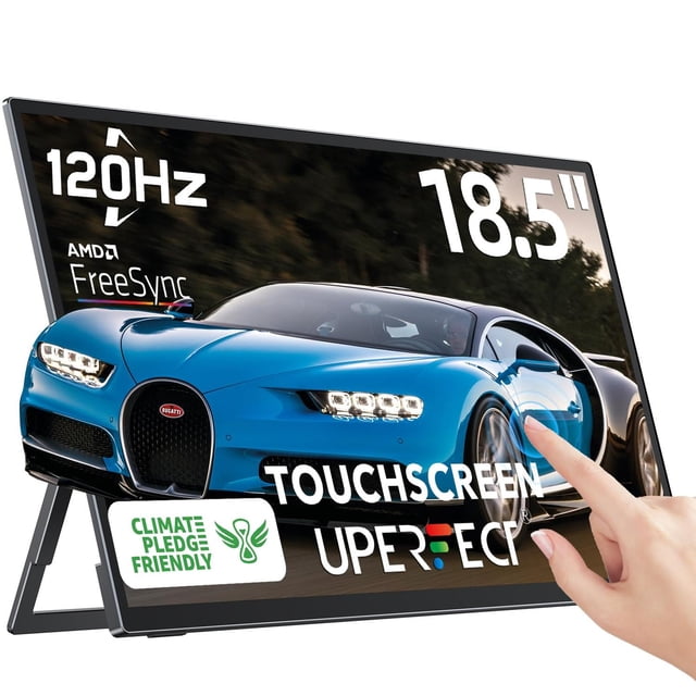 Monitor Portátil UPERFECT 18.5'' Touchscreen Negro 120hz con VESA y Soporte Ajustable 180° para Lapt