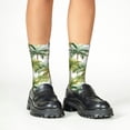 thumbnail image 4 of Rocae Green Hawaii Palms for Girls Boys Crew Socks,Children's Socks, Kids Socks, Toddler Socks: Daily Wear with Kids School Uniform, 4 of 5