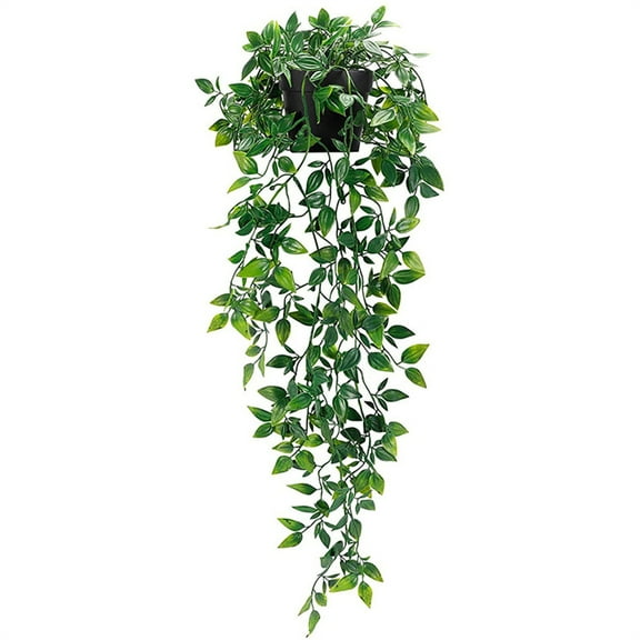 MZXELPRJD Fake Plants Artificial Geranium Bush Artificial Hanging Datura Leaf Vine Artificial Potted Indoor and Outdoor Decoration Artificial Flowers for Indoors Christmas Decorations