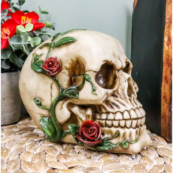 Halloween resin rose skull crafts ornaments creative window garden decorations