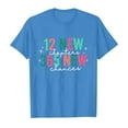 thumbnail image 4 of FAOWME T-Shirts For Teen Kids Girls Child Short Sleeve City Name Prints Tshirts Girls Tops Blue 6-7 Years, 4 of 4