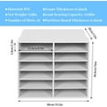 thumbnail image 3 of 12 Compartments White Literature Organizer File Sorter Mail Center Holder Paper Cabinet PVC, 3 of 18
