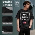 thumbnail image 2 of GZWYHT Custom Photo T-Shirts for Men Design Your Own Personalized Shirt on Front&Back Cotton Tess Customizable Text And Image Black L, 2 of 7