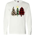 thumbnail image 3 of Inktastic Three Christmas Trees in Plaid and Leopard Print Long Sleeve T-Shirt, 3 of 5