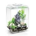 thumbnail image 2 of biOrb Life 15 Acrylic 4-Gallon Aquarium with White LED Lights Modern Compact Tank for Tabletop or Desktop Display, Transparent, 2 of 4