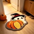 thumbnail image 2 of Twfbrm Halloween Ghost Shaped Bathroom Rugs, 18x28 Inch Water Absorbent Bath Mat with Non-Slip Backing, Decorative Entryway Carpet for Home, Bedroom, Halloween Decoration, 2 of 6