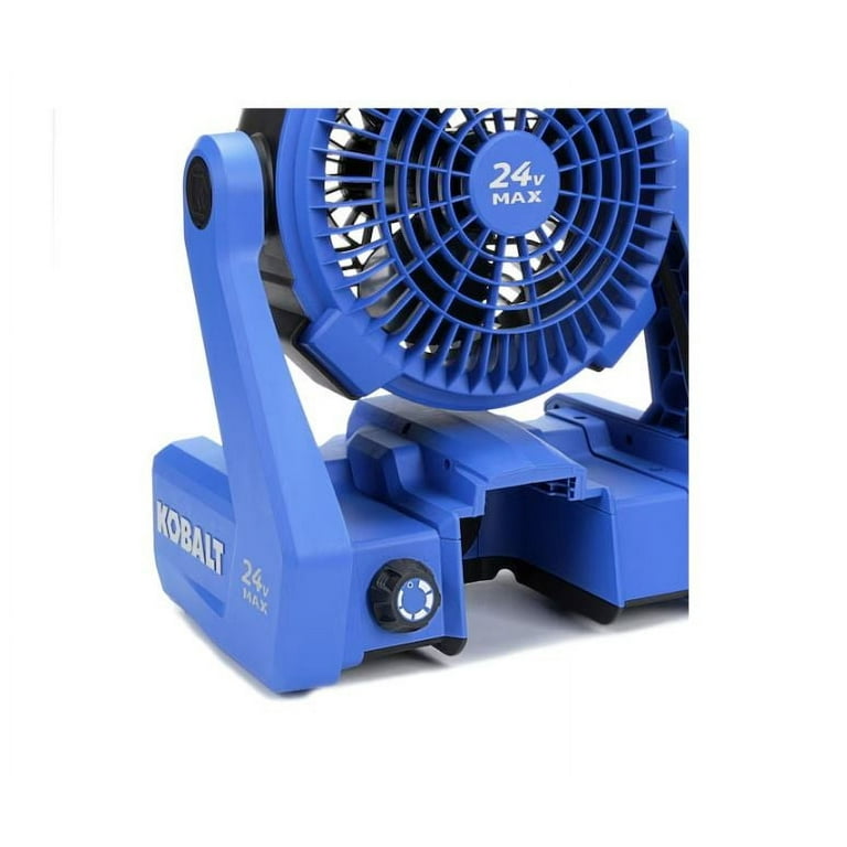 24V プレミアムHIGH POWER FAN & BATTERYセット ♩ Kobalt 7-in 24-Volt 5-Speed High Velocity Indoor/Outdoor Blue