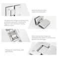 thumbnail image 2 of 2 Pack 180 Degree Frameless Glass Shower Door Hinges, Brushed Nickel Shower Door Hinges Heavy Duty 304 Stainless Steel, 2 of 7