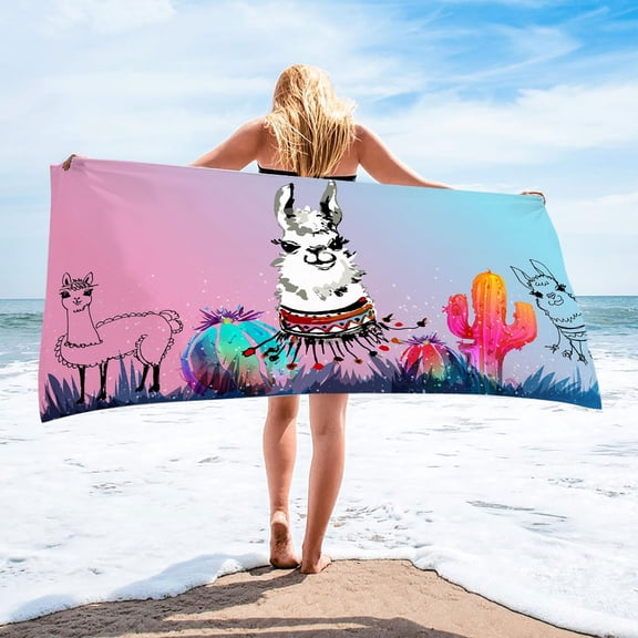 Summer Savings Boovnll Beach Towels, 30x60" High Absorbent Quick Dry Sand Free Microfiber Lightweight Beach Towel for Beach, Yoga, Gym, Travel, Pool, Beach Accessories, Beach Towels Oversized