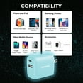 thumbnail image 6 of Liquipel Powertek Glow in the Dark 20W Combo Wall Charger - Blue, 6 of 7