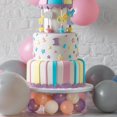 thumbnail image 3 of Round transparent acrylic fillable cake display board cake edge scraper decoration baking tools party wedding cake stand tools, 3 of 5