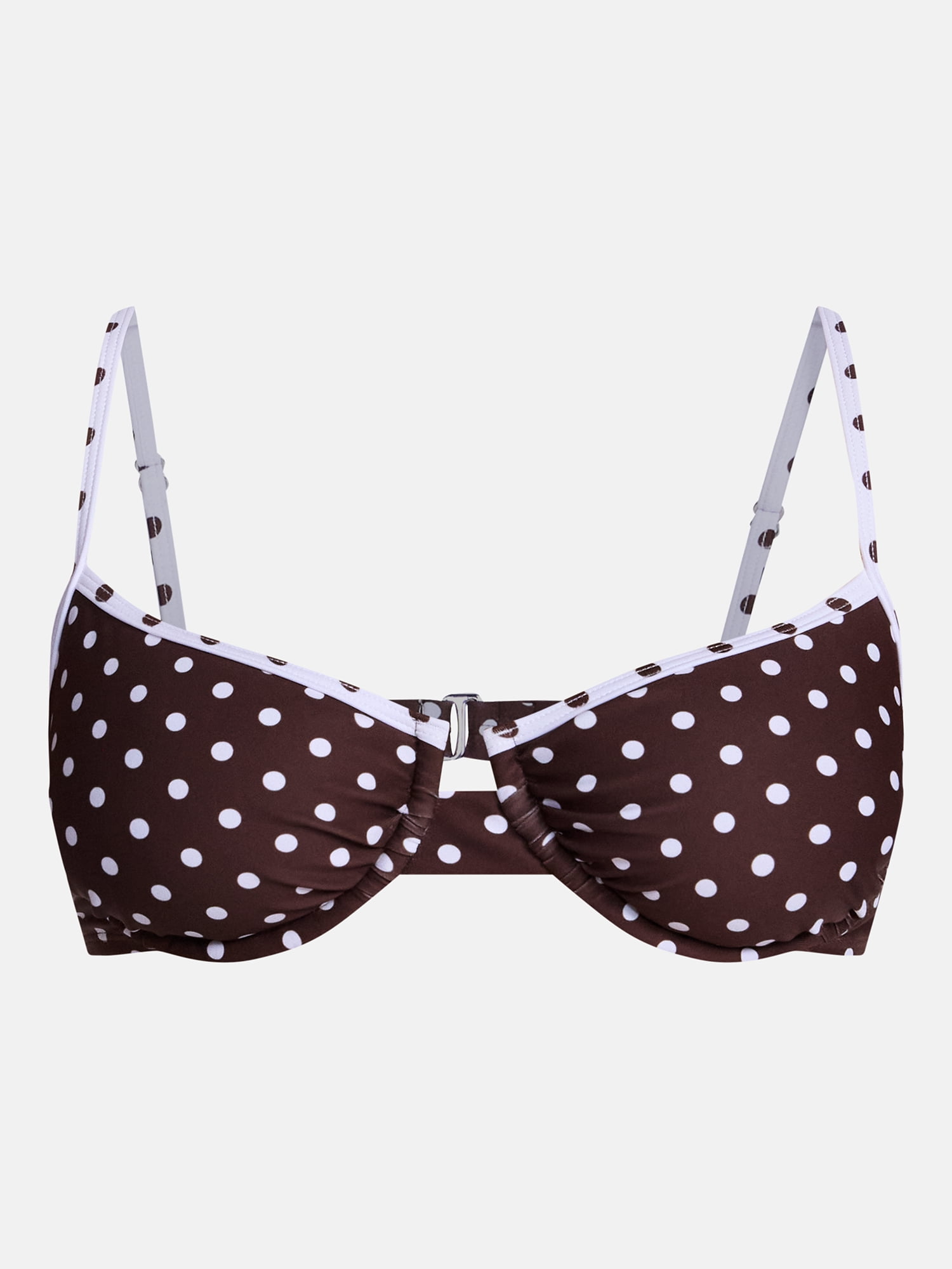 No Boundaries Polka Dot Underwire Bikini Top, Women's XXS-XXL