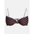 thumbnail image 5 of No Boundaries Polka Dot Underwire Bikini Top, Women's XXS-XXL, 5 of 5