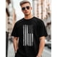 thumbnail image 1 of Camisetas para hombre, camisetas grises de manga corta con bandera estadounidense y cuello redondo, camisetas informales holgadas para adolescentes y niños., 1 of 8