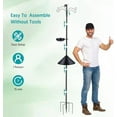 thumbnail image 6 of Bird Feeder Pole 92 Inch True Heavy Duty Birdhouse Pole with Squirrel Proof Baffle for Outdoor, Adjustable Bird Feeder Stand with 4 Shepherds Hook Mental Tray for Garden Attracting Wild Birds, 6 of 6